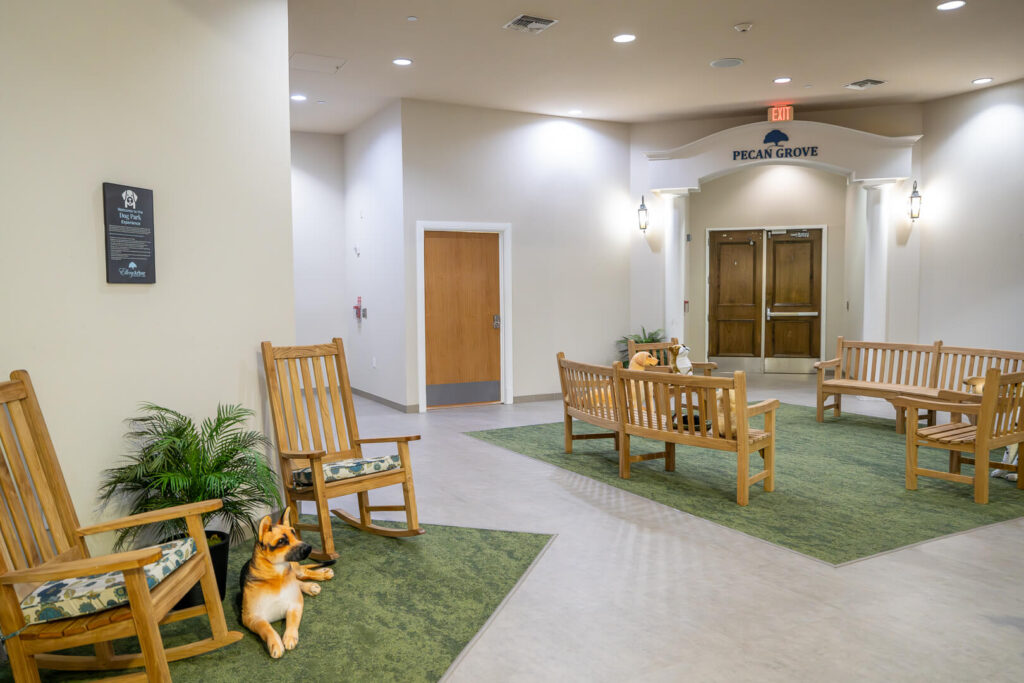 Dog Park Inside a Memory Care Facility