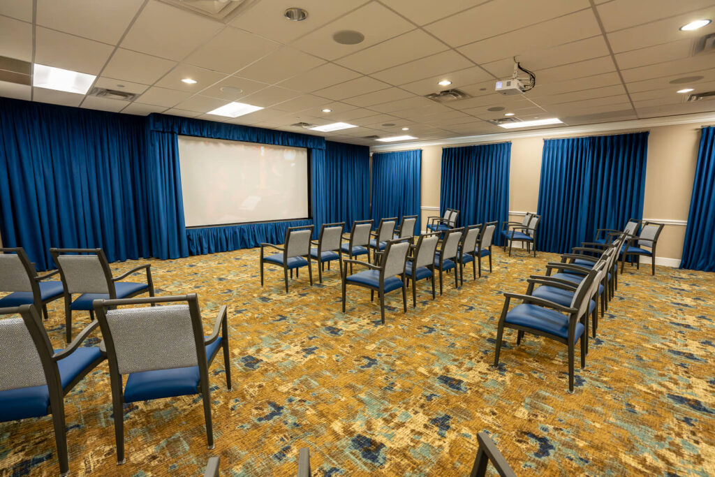 Theater Room for Seniors in Memory Care Facility