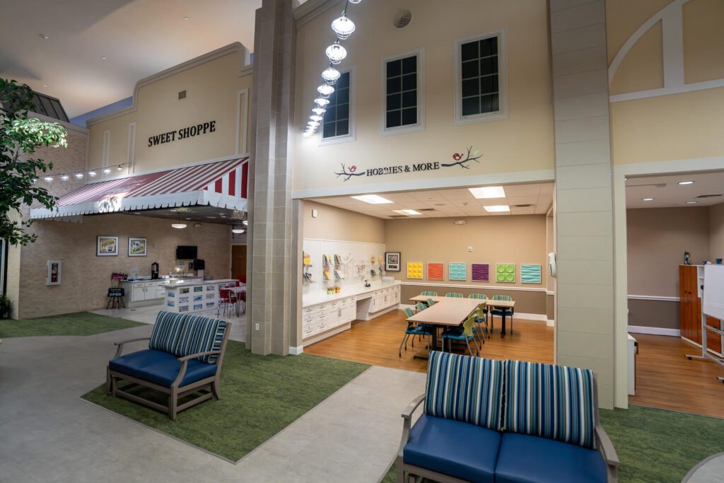 Sweet Shoppe and Hobby Room Inside Memory Care Facility