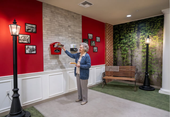 Main Street Designed for Residents on Memory Care Nursing Homes to Feel a Sense of Purpose Main Street Designed for Residents on Memory Care Nursing Homes to Feel a Sense of Purpose